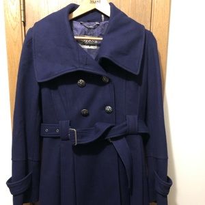 Guess Los Angeles royal blue pea coat